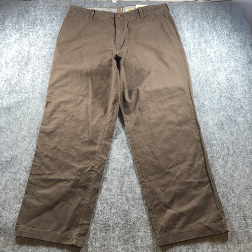Timberland Hose Herren 40x32 Braun Chino Straight Fit 100% Baumwolle Freizeit Outdoor