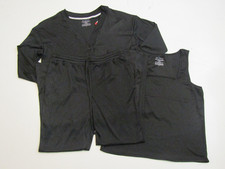 LIVE 2 LOUNGE Womens Black 3 Piece Cooling Cardigan Tee Pants Lounge Set XL NWT