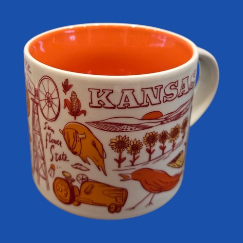 NUOVO con scatola - tazza Starbucks Been There serie Kansas - tazza da caffè in ceramica 14 oz - Foto 5 di 12