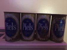 Vintage Piels Light Brooklyn 1950's Flat Top Beer Can lot of 4
