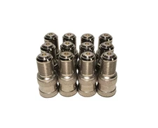 KEX Set of 12 Flow Through Valve Stem Caps, Double Seal Inflate Through High ...