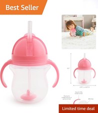 Pink Any Angle Sippy Cup with Transition Handles - 7 oz Child-Friendly Design