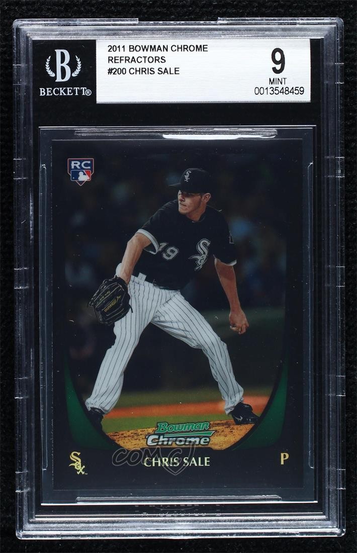 2011 Bowman Chrome Refractor Chris Sale #200 Rookie RC tw0