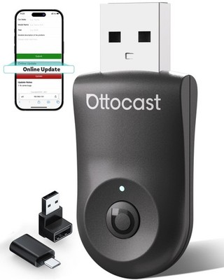 OTTOCAST Mini 2025 Wireless CarPlay & Android Auto 2-in-1 Mini, Black 