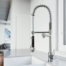 Vigo VH2007 Zurich Pull-Down Kitchen Faucet, Stainless Steel, Single Hole