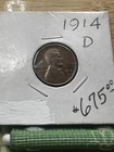 1914-D    LINCOLN CENT   VF/XF   KEY DATE
