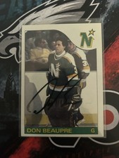 1985-86 Topps Don Beaupre Hand Signed Auto Autograph Minnesota North Stars Card