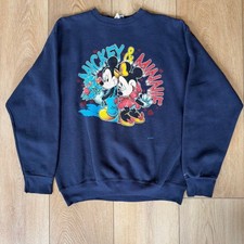Vintage Made in USA Mickey Minnie Disney Crewneck Sweatshirt 90s Size Large