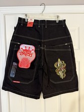 Vintage Y2K JNCO Snake Surfboard Jean Shorts Size 33 New NWT Skater Surfer DS