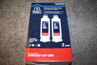 Project Source Samsung HAF-QINS 3846785 Refrigerator Water Filter 2 Pack
