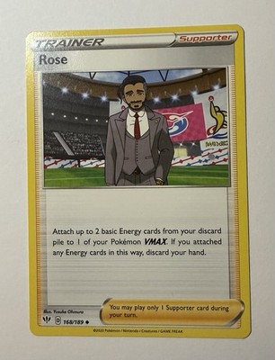 Rose - 168/189 - Uncommon - Near Mint - Sword & Shield - Darkness Ablaze Pokemon
