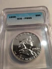 1958 P Franklin Half Dollar Proof ICG  PF 65   Coin 50C