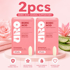 Health Boric With Vaginal Suppositories 24pcs - 60ct0mg Acid Aloe C