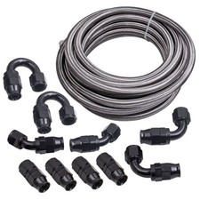 10AN 20FT AN-10 Stainless Steel PTFE Fuel Line 20FT Fitting Hose Pipe Kit