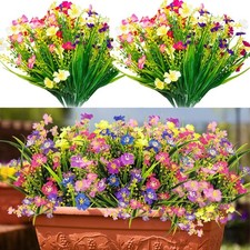 Artificial Flowers Outdoor UV Resistant Summer Autumn Wildflower Faux Fake Plant