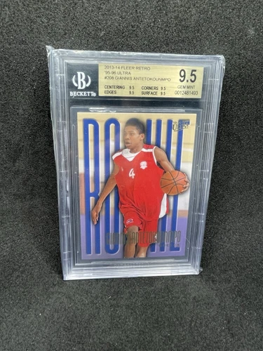 2013 Fleer Retro ‘95 Ultra Giannis Antetokounmpo Rookie RC #208 BGS 9.5 GEM MINT