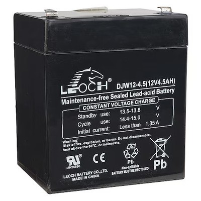 Edwards Signaling 12V4a Sealed Lead Acid Battery, 12Vdc, 4.5Ah