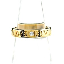 BVLGARI BVLGARI BVLGARI Double Logo Ring YG YellowGold ring melee diamond Ri...