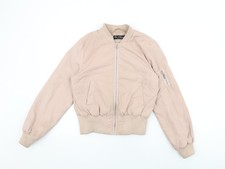 Womens UK Size 10 Miss Selfridge Pink Bomber Jacket
