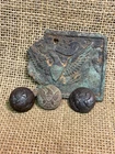 Dug Civil War Sword Belt Plate Buckle & 3 Nice Eagle Buttons New Hope Church Ga.