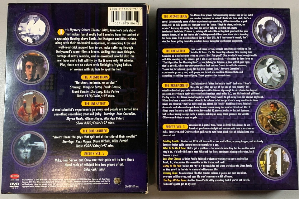 READ! MST3K Volume 3 DVD Box Set Missing SHORTS DVD Mystery Science Theater 3000 Foto 4 de 4
