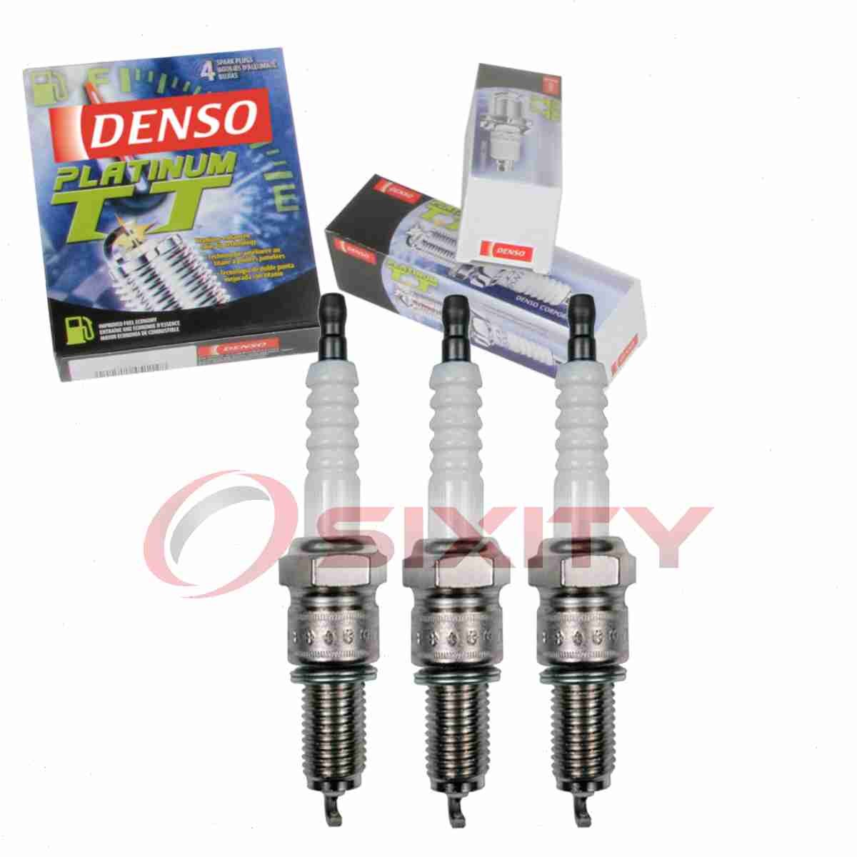 3 pc Denso Platinum TT Spark Plugs for 1987-1990 Chevrolet Sprint 1.0L L3 kl