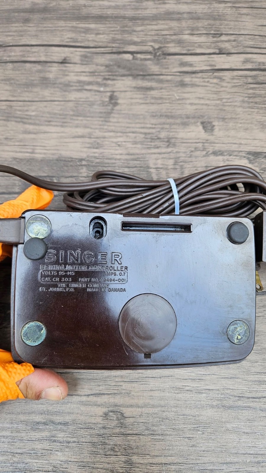 Sewing Machine Electronic Foot Control For Singer #619494 -001 A6