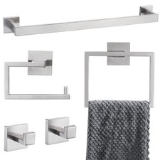 5-Piece Bathroom Hardware Accessories Set 23.6 inch Towel Bar Towel Rack Sets...