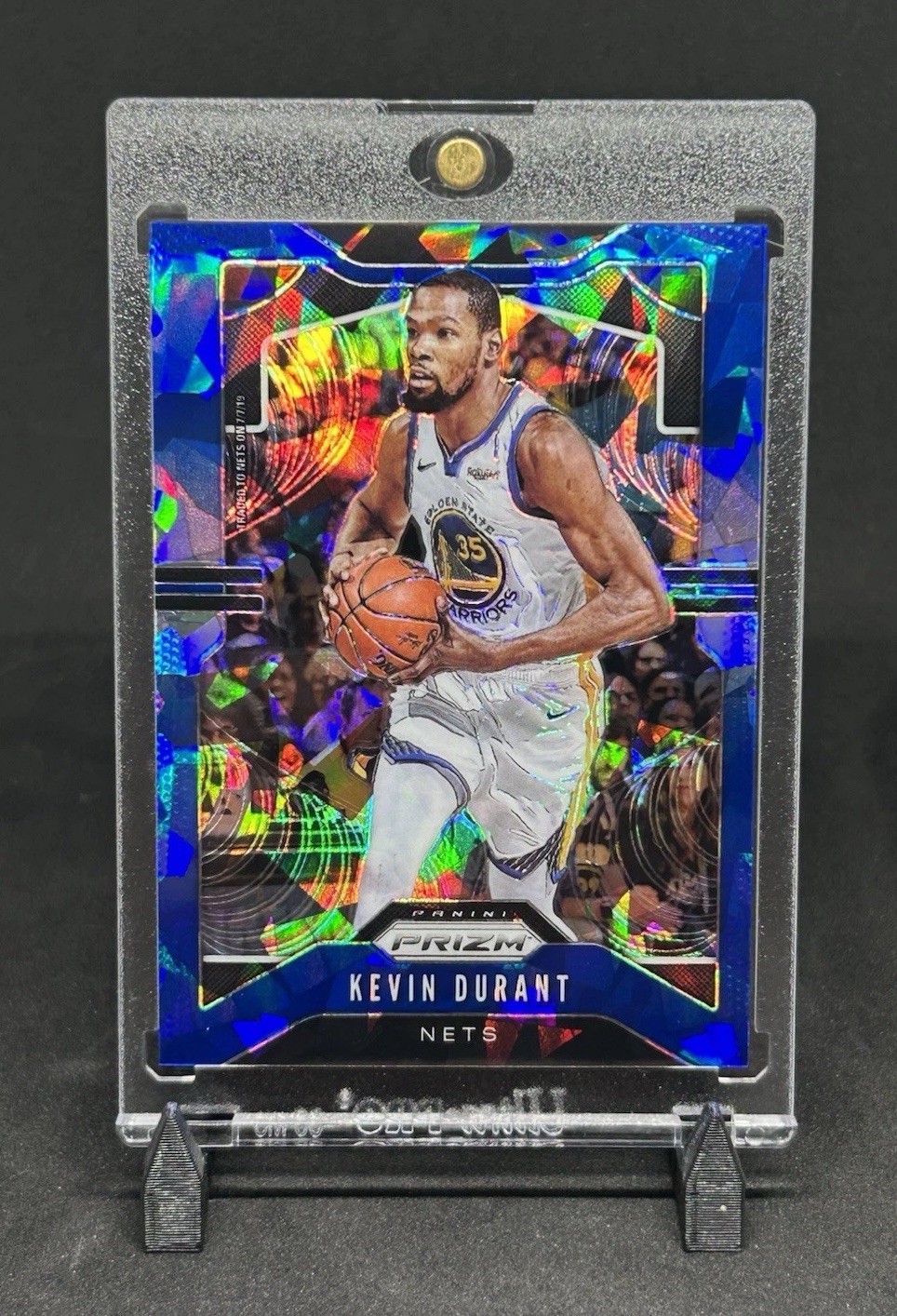 Kevin Durant 2019-20 Blue Cracked Ice Prizm /99 #210