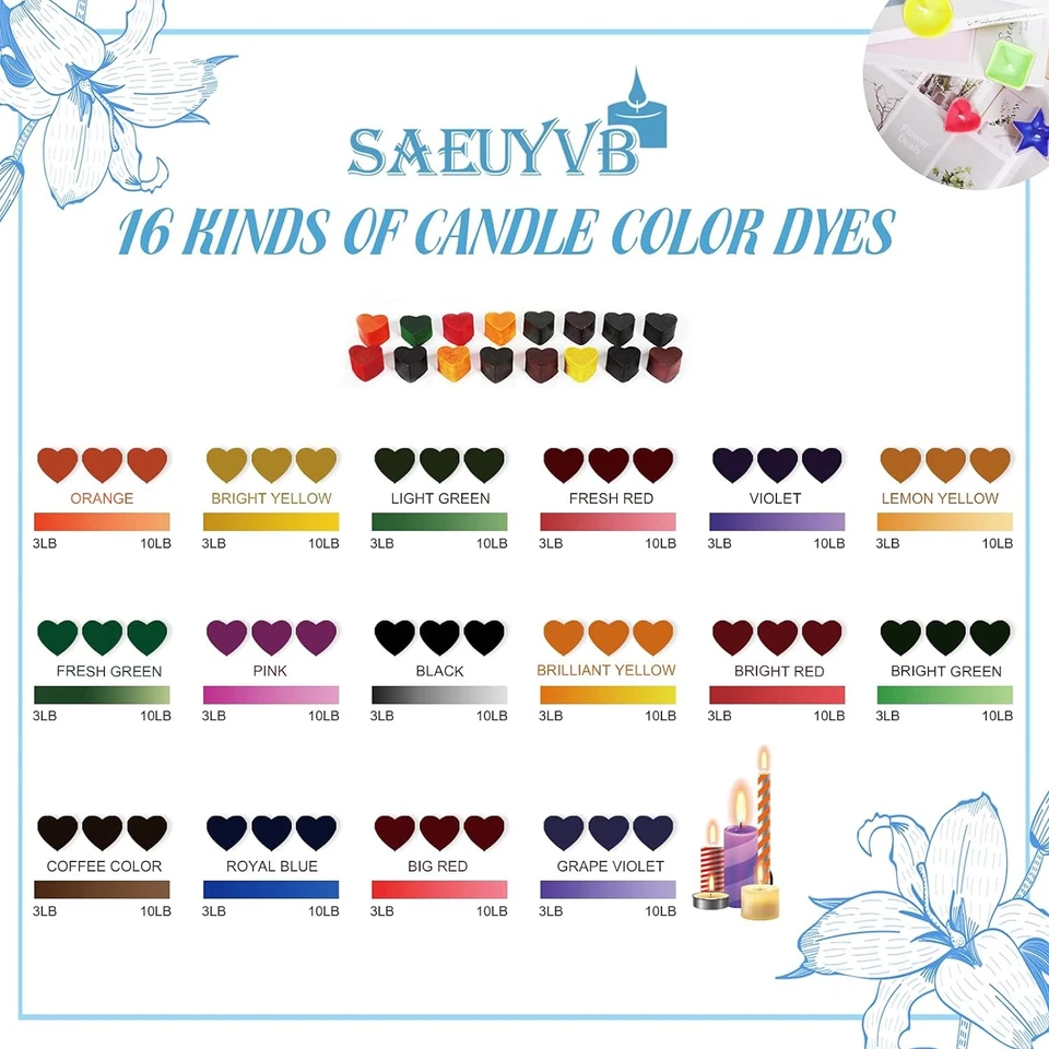 Candle Dye Set, 16 Colors Wax for Making, Multicolour-1 - Image 2 of 4