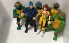 Vintage TNMT Action Figure Lot with April O'Neil and Foot Soldier