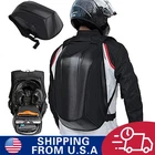 Carbon Fiber Motorcycle Backpack Waterproof Helmet Storage Bag for Riders