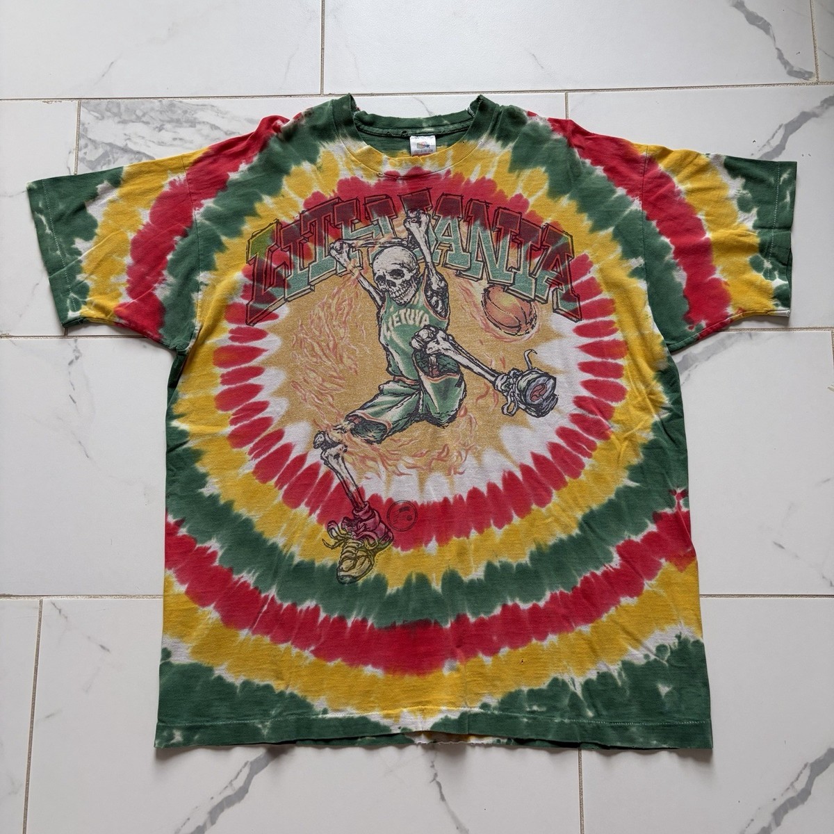 Vintage 1996 Lithuania Basketball Olympics Grateful Dead T Shirt 