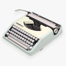 Hermes Baby, Mint Green Manual Vintage Typewriter, Refurbished thumbnail