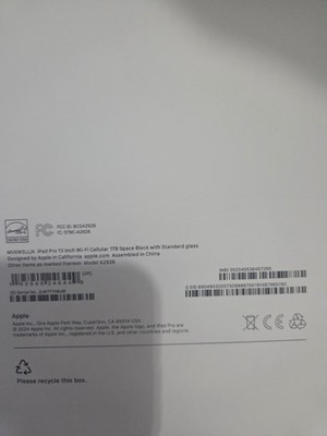 Apple iPad Pro 13'' M4 - WiFi + Cellular - Nano - 1TB Space Black -  Brand New 