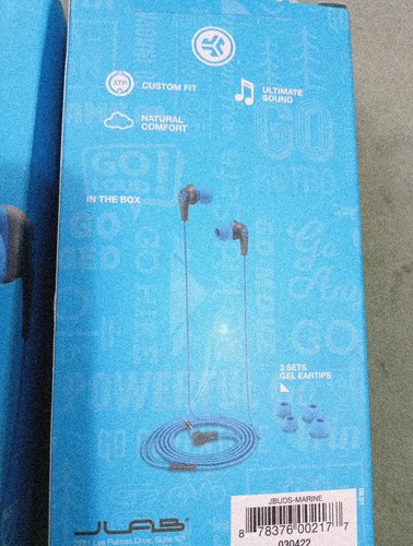 2 Sets JLab JBuds 2 Signature Earbuds Blue Noise Isolate 3 Size Tips Comfort Fit - Picture 3 of 4
