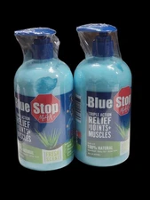 Blue Stop Max Muscle and Joint Relief Topical Gel 16 oz Pump Lot of 2