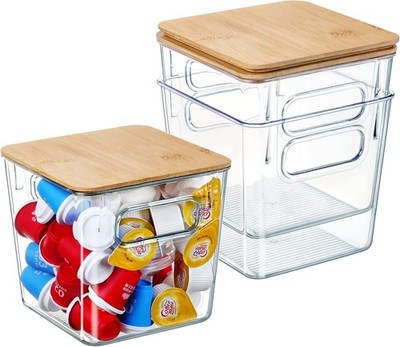 3 PACK Coffee Pod Holder K Cup Organizer Large Capacity Clear Storage Container