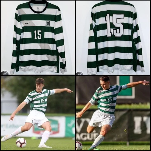 Men's Nike Dartmouth College Big Green Team Issued Game Worn Soccer Jersey - #15