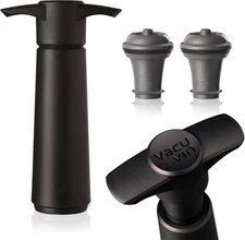 Original Wine Saver with 2 Vacuum Bottle Stoppers – Black Wine Preserver Pump