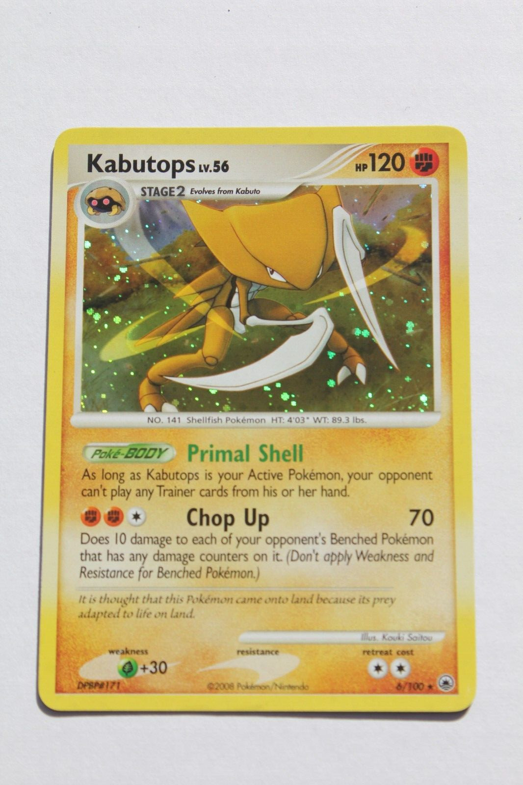 Pokemon - Majestic Dawn - Kabutops 6/100 - Rare Holo - NEAR MINT