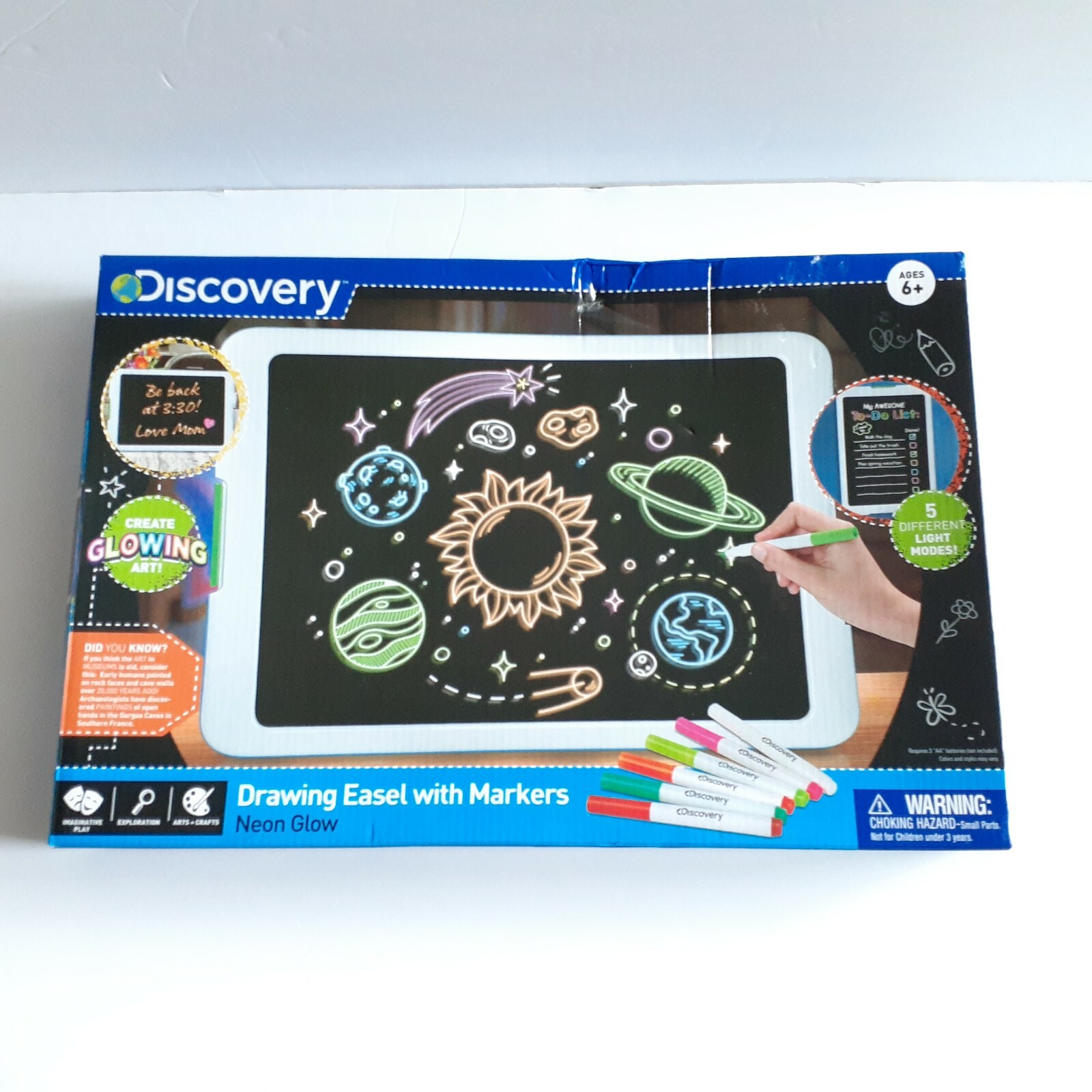 neon glow drawing easel