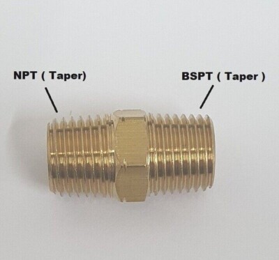 NPT Stecker-BSP Stecker gleich Messing Nippel Adapter für Luft Wasser Kraftstoff American nach UK