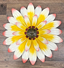 Flower Garden Embossed Metal Wall Decor 15.5"