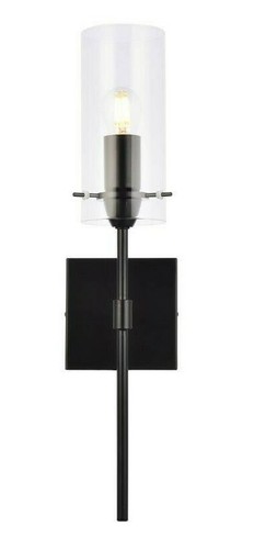 GLASS LAMP SHADE DINING ROOM BEDROOM BATHROOM BLACK WALL SCONCE 1 LIGHT 20" - Picture 5 of 9