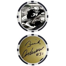 Dick Anderson Colorado College Football Hall of Fame Chip - SIGNED