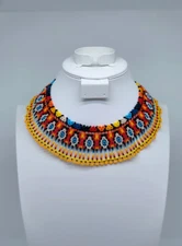Embera Chami beaded necklace by women of the Colombian indigenous tribe 2027
