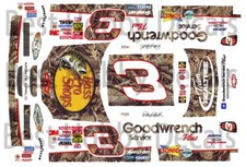  3 Dale Earnhardt Camo 2001 1/64th HO Scale Slot Car Waterslide Decals