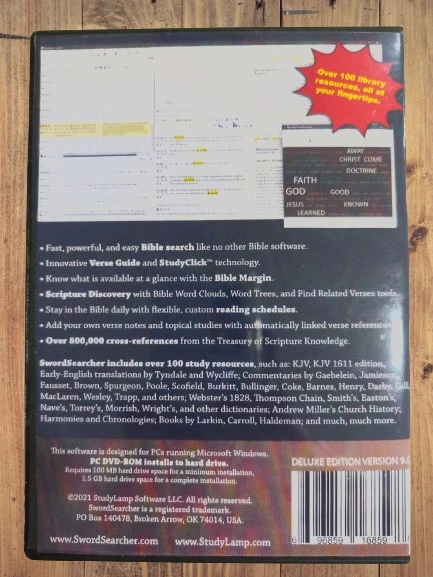 SwordSearcher Deluxe Ed Ver 9.0 Windows Bible Software Study Lamp - Image 2 of 3