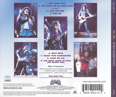 AC/DC - WHO MADE WHO [REMASTER] NEW CD 696998021129| eBay